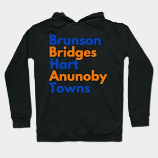 New York Starting 5 basketball Jalen Brunson Karl Hart Bridges Anunoby Hoodie